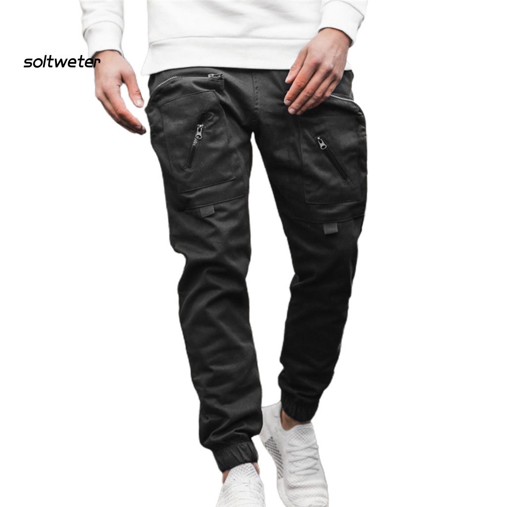 Quần Dài Nhiều Túi Có Khóa Kéo Màu Sắc Thời Trang Mùa Thu Cho Nam