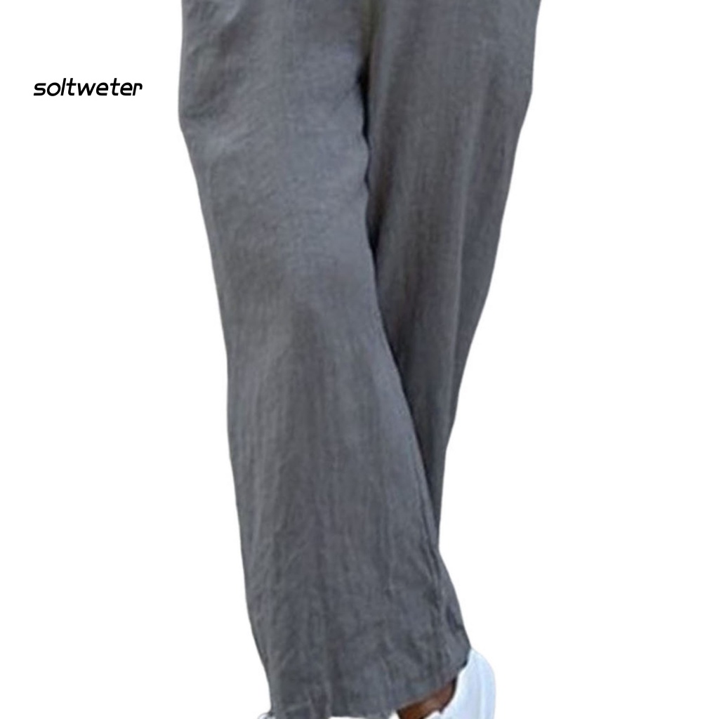 St Bộ Áo Liền Quần Baggy Hai Dây Dáng Rộng Màu Trơn Vừa Vặn Mặc Hàng Ngày Cho Nữ