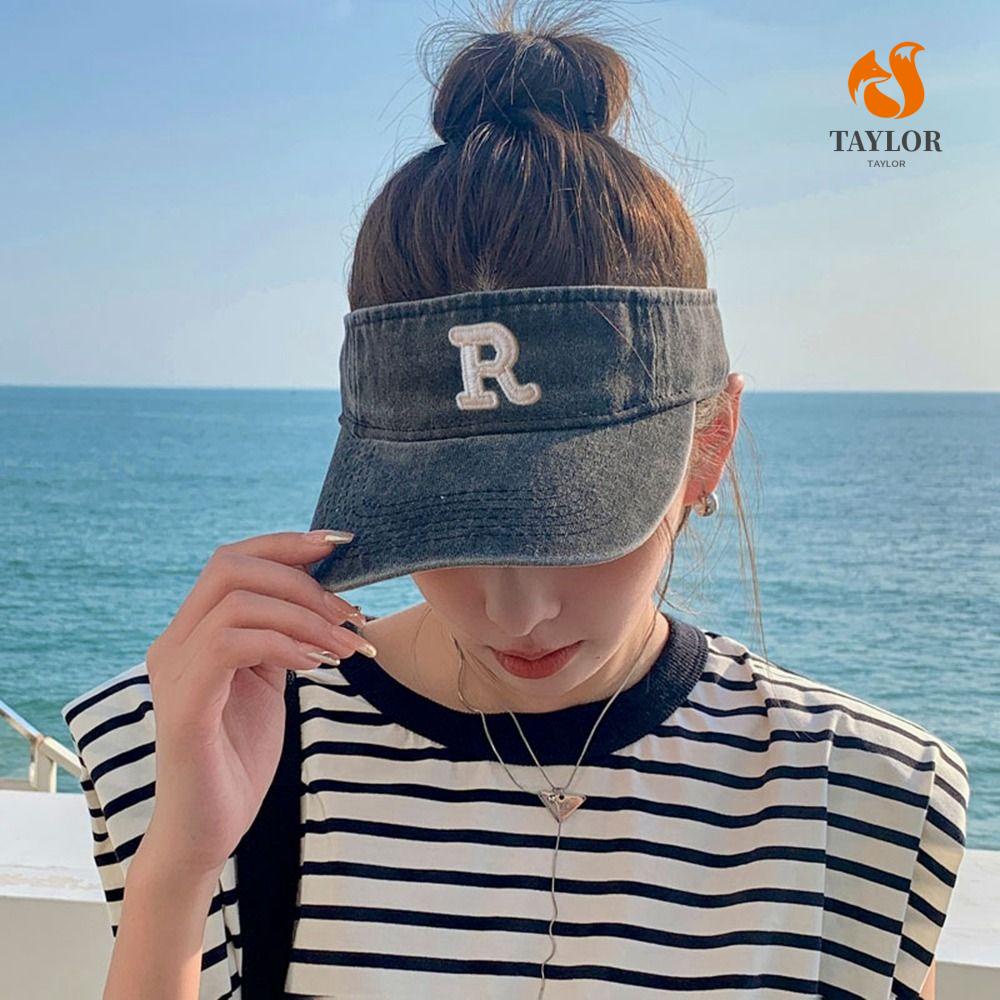 Mũ Lưỡi Trai Denim Chống Nắng Hở Chóp Thêu Chữ TAYLOR1 Thời Trang Mùa Hè Cho Nữ
