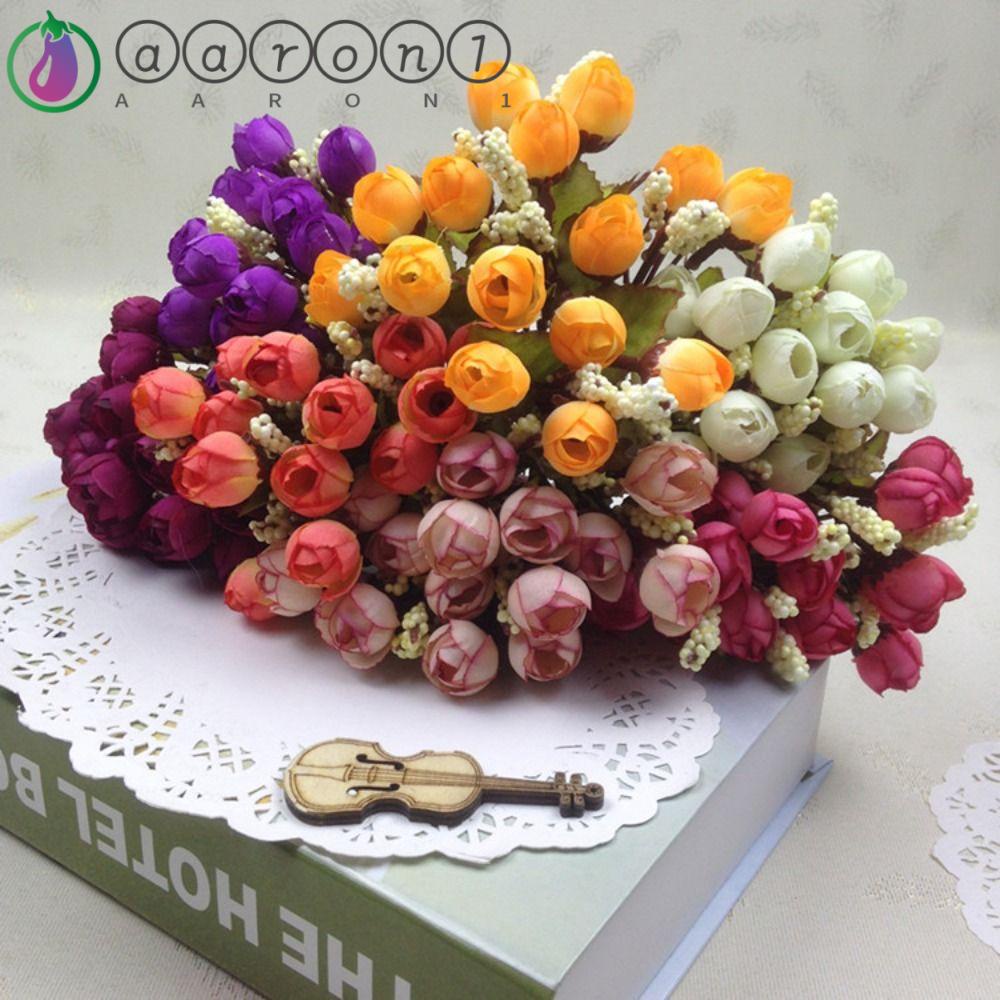 Bình Hoa Hồng Thủ Công 15 Đầu Chất Lượng Cao AARON1 AARON1|Đạo Cụ Chụp Ảnh Hoa Hồng Nhỏ Nhắn Xinh Xắn