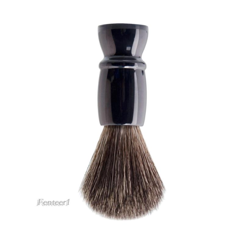 [Fenteer1] Cọ Tán Kem Cạo Râu Cán Nhựa PP Màu Đen