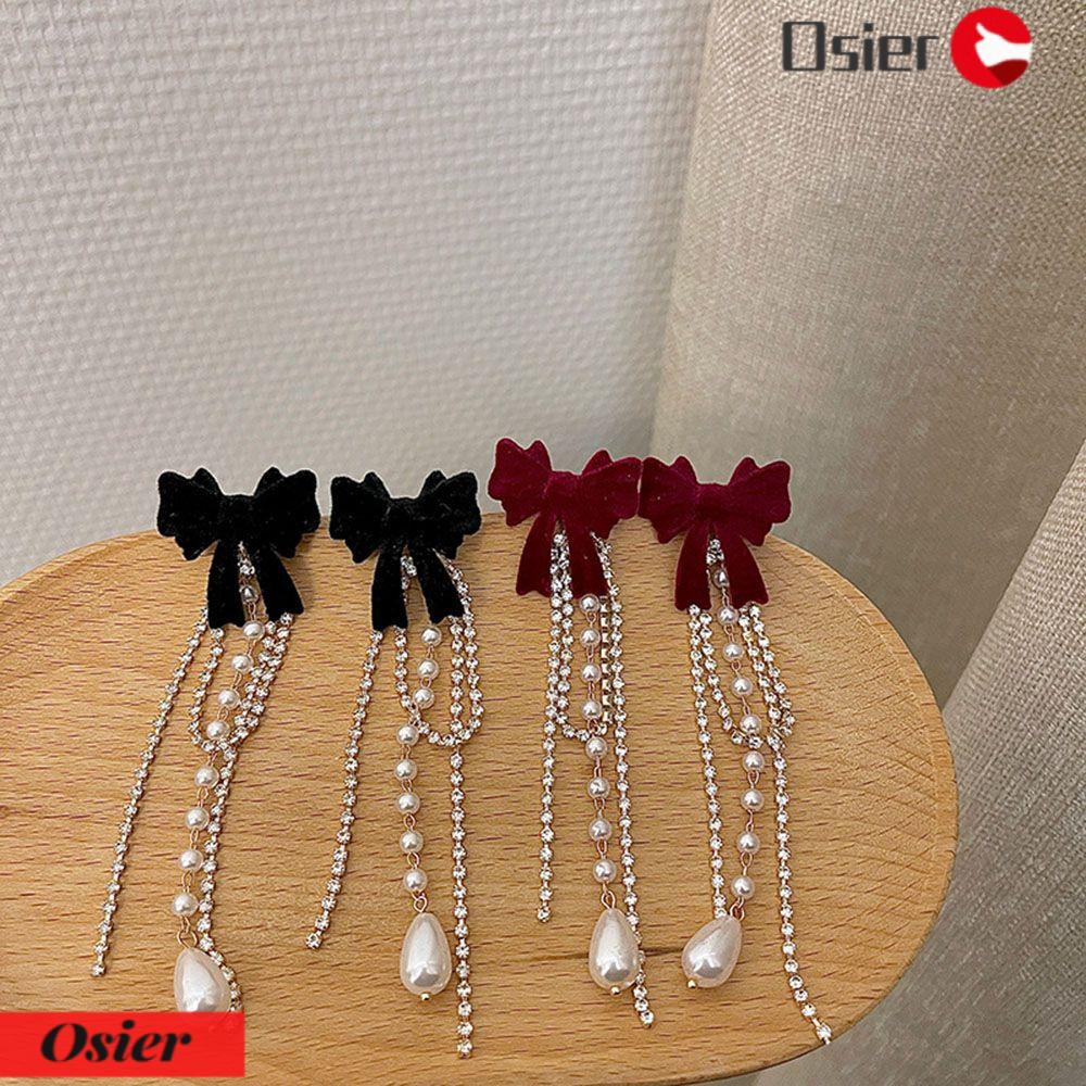 Bông Tai Dáng Dài Đính Nơ Xinh Xắn Thời Trang Cho Nữ 1