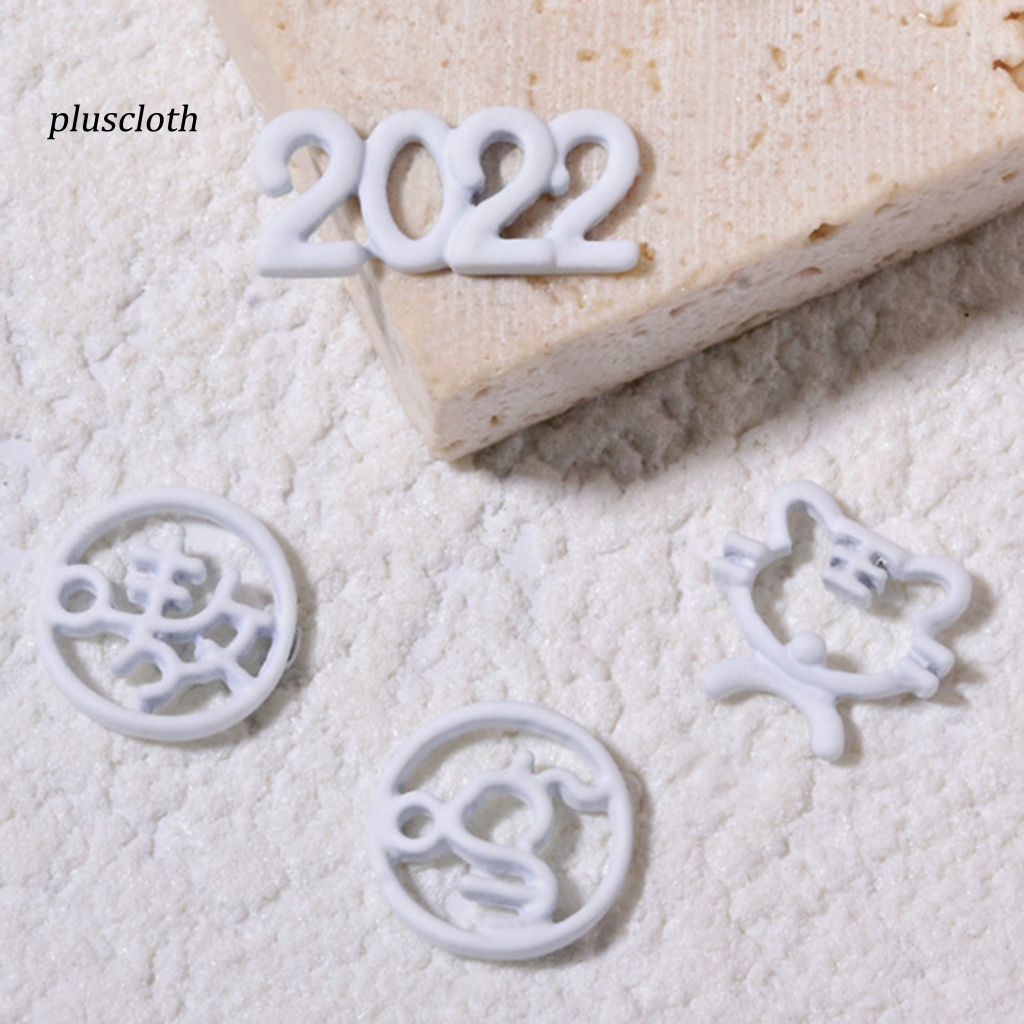 Set 4 Miếng Dán Trang Trí Móng Tay Nghệ Thuật Hình Chú Hổ 3D Bằng Hợp Kim DIY Thời Trang 2022 Dành Cho Nữ