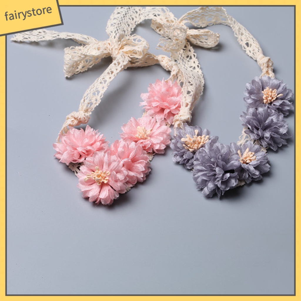 Băng Đô Hoa Cài Tóc Có Thể Điều Chỉnh Trang Trí Đám Cưới Cho Bé Gái