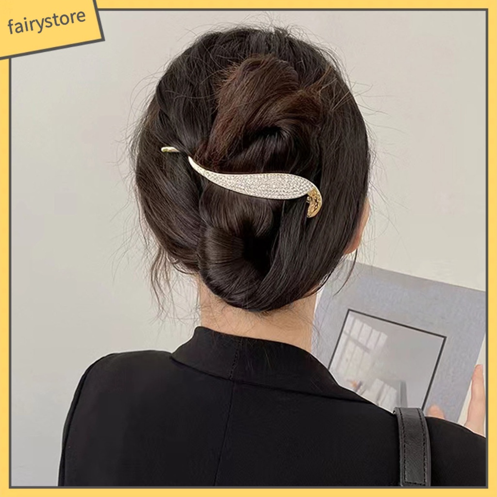 Kẹp Tóc Hình Chữ S Đính Ngọc Trai Giả Mạ Vàng Thời Trang Cho Nữ