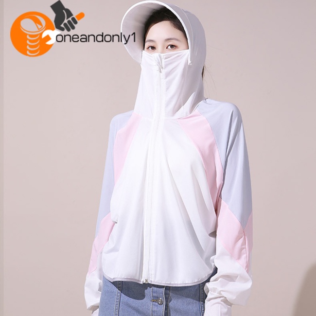 Áo Khoác Chống Nắng Thoáng Khí Bảo Vệ Khỏi Tia Uv Màu Tương Phản Thời Trang Mùa Hè Cho Nữ
