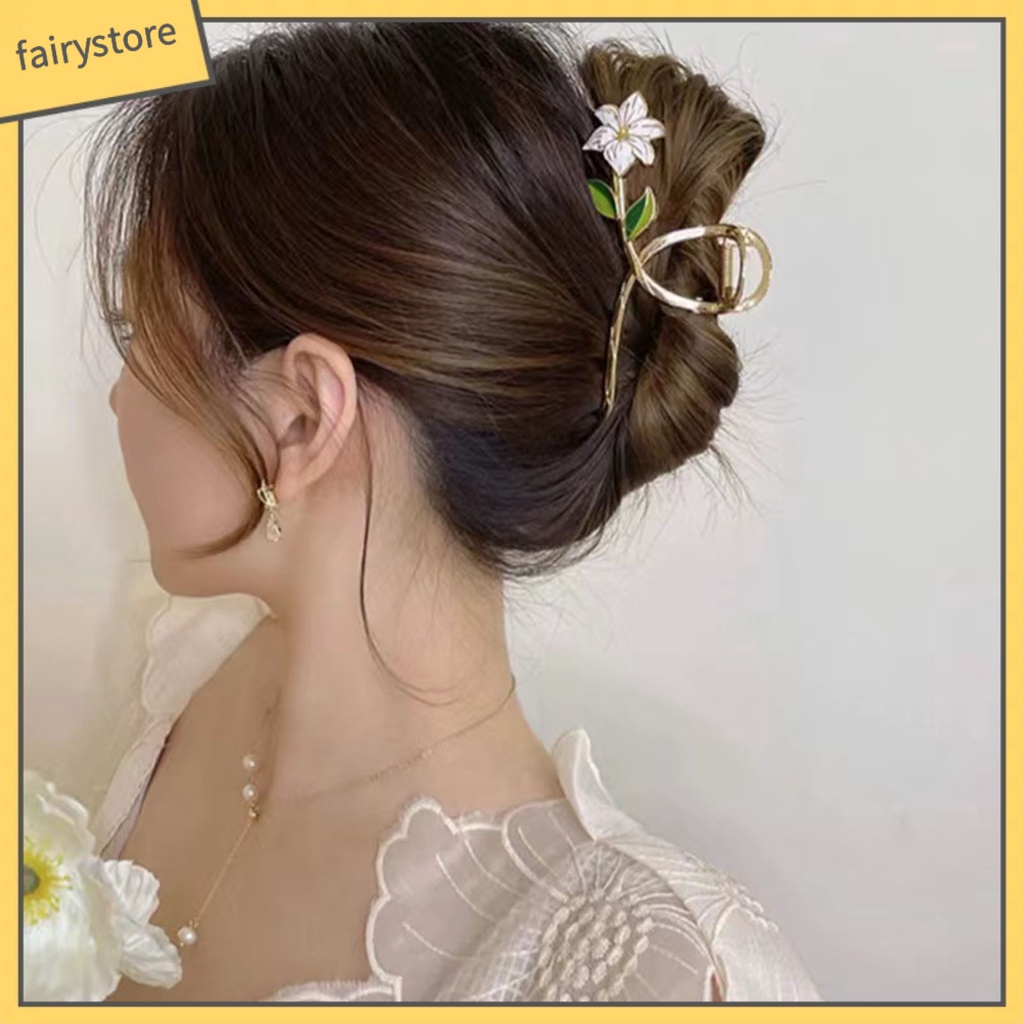 Kẹp Tóc Càng Cua Dạng Lò Xo Rỗng Co Giãn Mạnh Mẽ Chống Rơi Trang Trí Tóc Cho Nữ