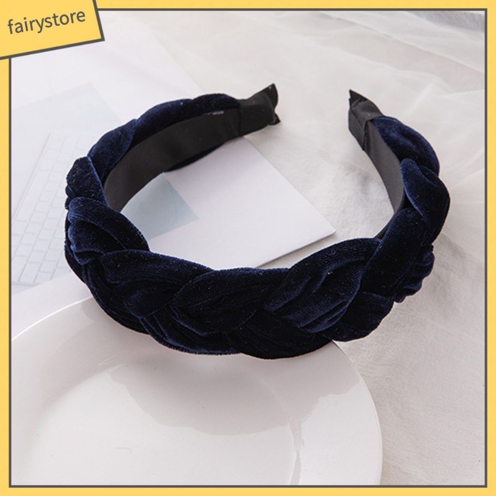 Băng Đô Cài Tóc Thắt Nút Bằng Xốp Rộng Cao Không Trơn Màu Sắc Phong Cách Hàn Quốc Cho Nữ