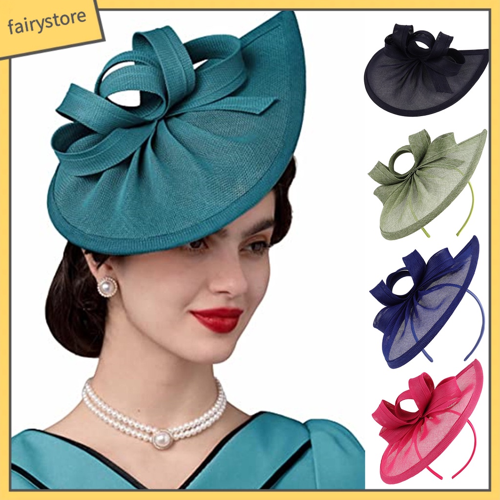 [FRO] Mũ Đội Đính Nơ Trang Trí Tóc Cô Dâu Phong Cách Retro Ngọt Ngào