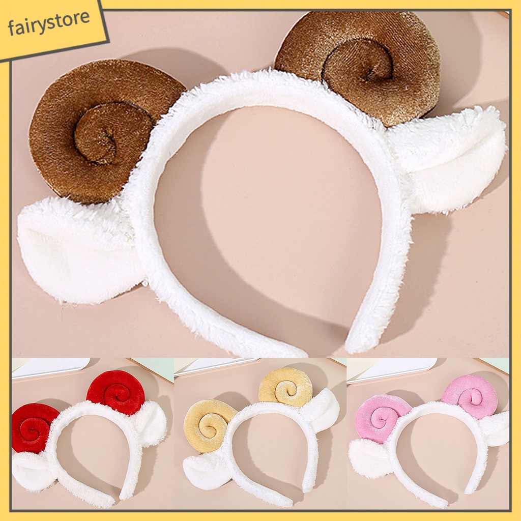 Băng Đô Cài Tóc Rửa Mặt Hình Tai Cừu Hoạt Hình Dễ Thương Cho Nữ