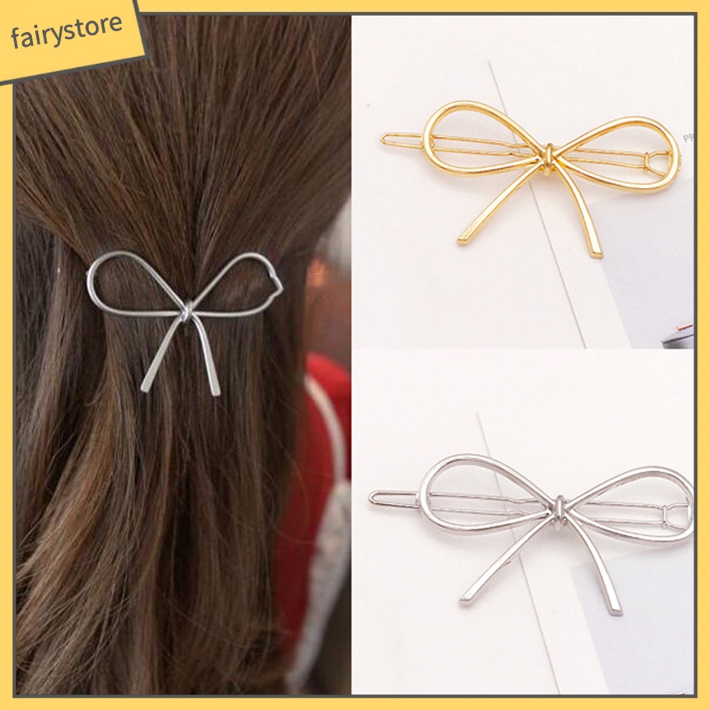 Kẹp Tóc Hình Nơ Nhỏ Gọn 2 Màu Tùy Chọn Dễ Thương