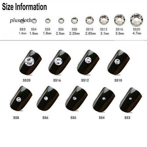 Gói 1440 Hạt Pha Lê Tròn Đính Móng Nghệ Thuật SS3 - SS20