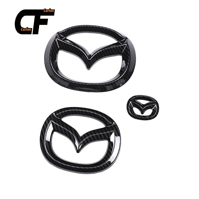 Miếng Dán Trang Trí Vô Lăng Xe Hơi Mazda Logo 3 Axela 2020 ABS