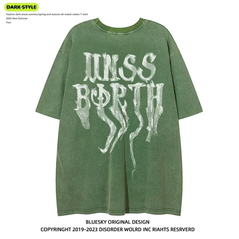 Áo Thun Tay Ngắn In Hình Bướm Phong Cách Âu Mỹ Thời Trang Mùa Hè Cho Cặp Đôi Nặng 280g