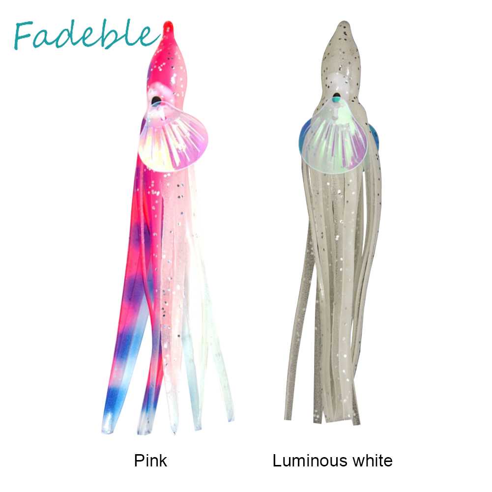 Bộ 10 Mồi Câu Giả Hình Bạch Tuộc Mềm 5cm 6cm 10cm