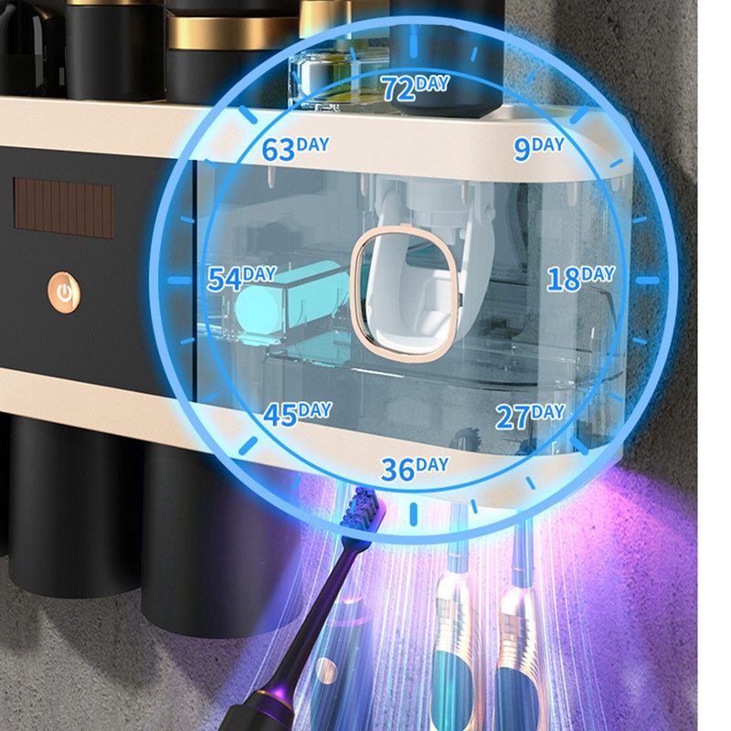 Giá Đỡ Bàn Chải Đánh Răng Gắn Tường Không Cần Đục Lỗ Chống Thấm Nước Tiện