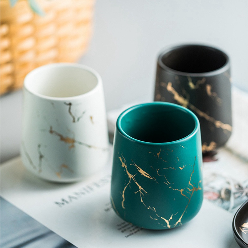 Cốc Đánh Răng Bằng Sứ Hình Oval Trang Trí Phòng Tắm