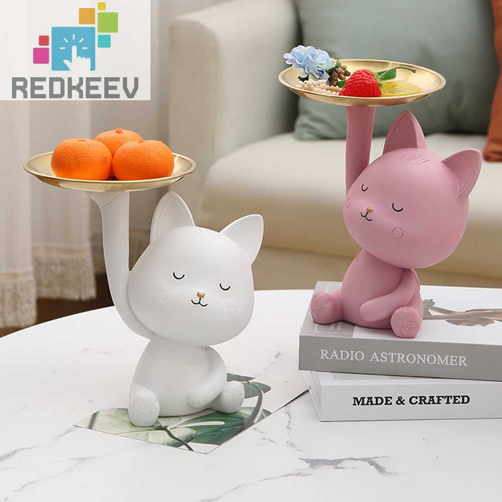 Mô Hình Chú Mèo Bằng Nhựa Resin Dễ Thương Trang Trí Phòng Khách