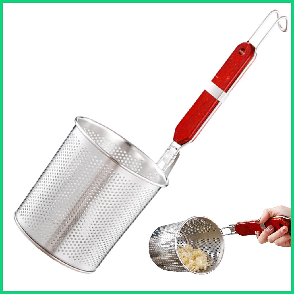 Rây Lọc Mì Ý Bằng Thép Không Gỉ Có Tay Cầm Tiện Dụng Cho Nhà Bếp