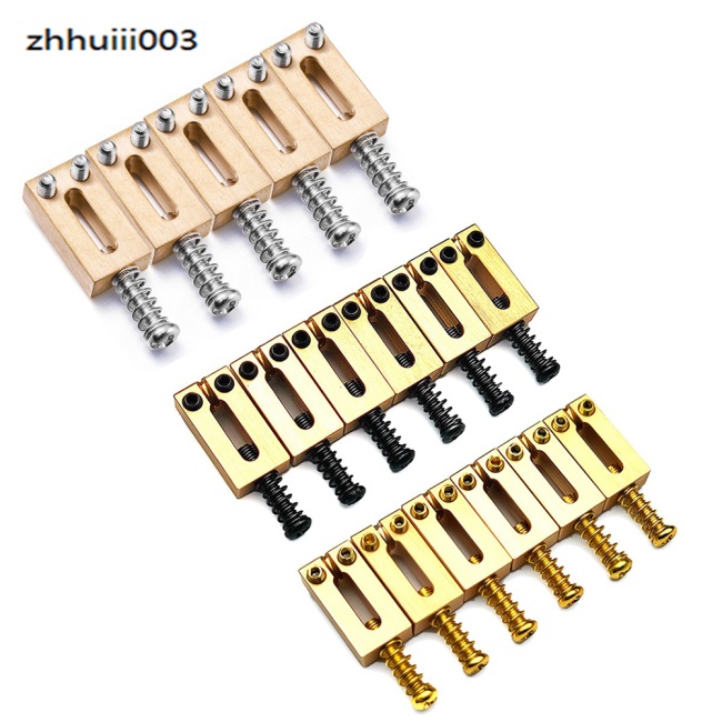 FENDER Set 6 Yên Ngựa Đàn Guitar Bằng Đồng Thau 10.5mm