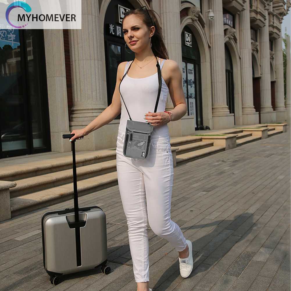 Ví Đựng Hộ Chiếu / Thẻ Đeo Cổ Đa Năng Tiện Dụng Mang Theo Du Lịch