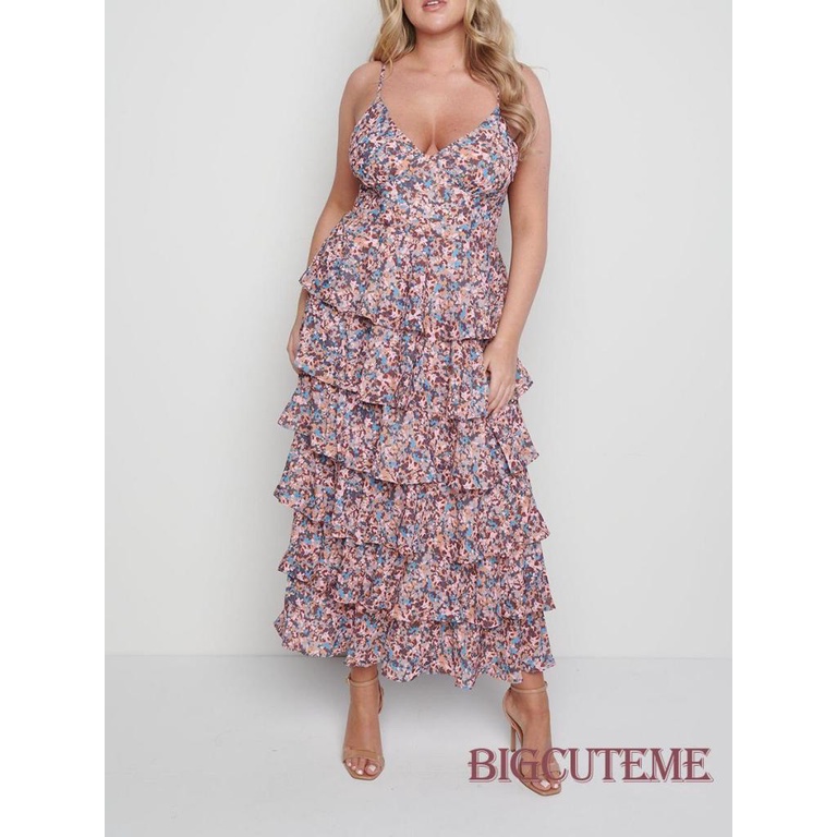 Đầm Dài Không Tay Cổ Chữ V Họa Tiết Hoa Thời Trang Mùa Hè Cho Nữ