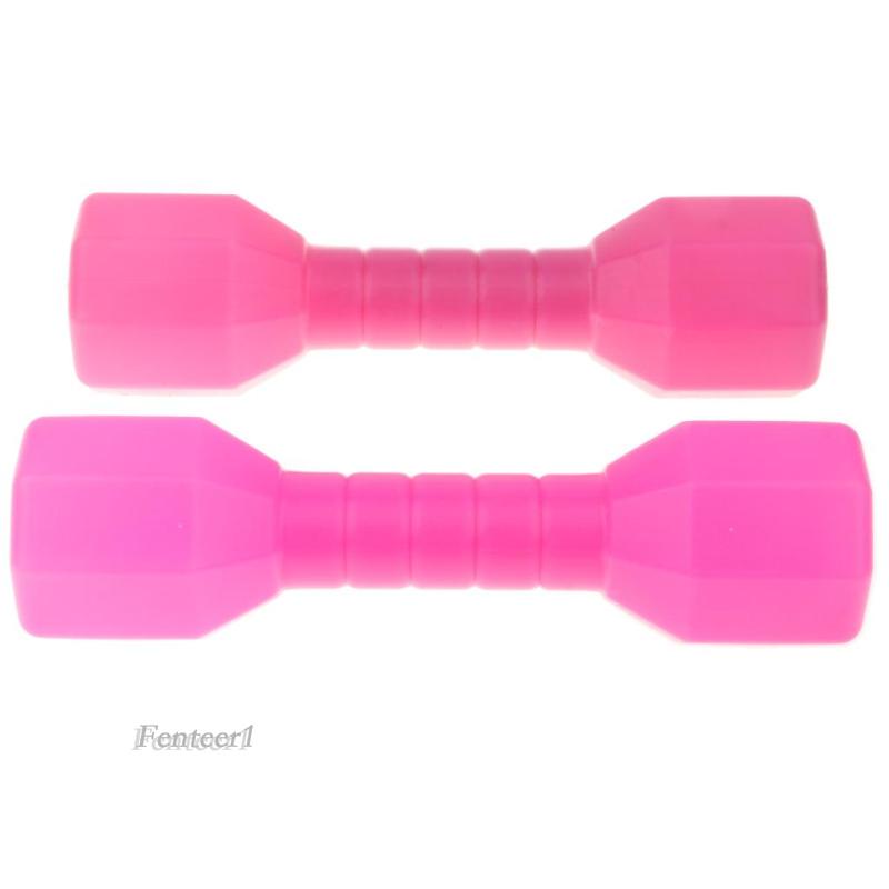 1 Cặp Tạ Tay Đồ Chơi Trọng Lượng Nhẹ Màu Đỏ Dành Cho Trẻ Em (Fenteer1]