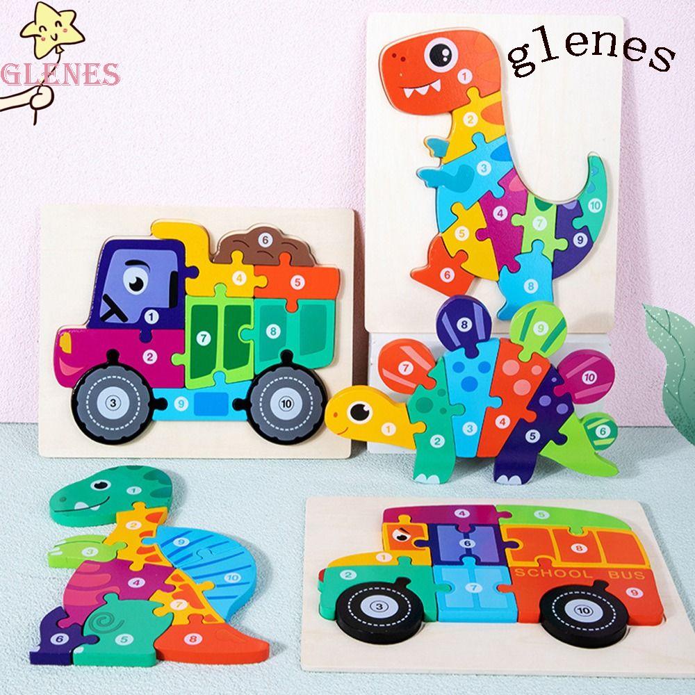 Đồ Chơi Xếp Hình 3D Bằng Gỗ Nhiều Màu Sắc Dễ Thương Cho Bé