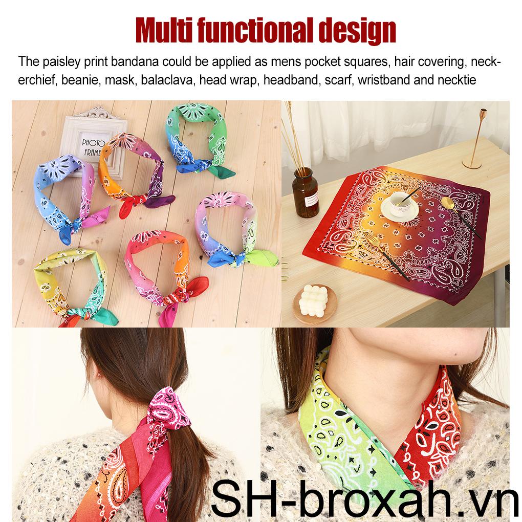 Khăn Quàng Cổ / Mặt Bằng Cotton In Họa Tiết Màu Gradient Dùng Khi Lái Xe / Leo Núi