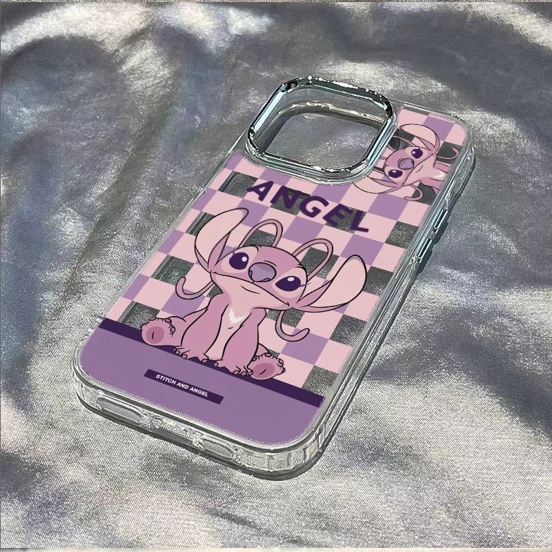 ✅Ốp Điện Thoại Mềm Chống Sốc In Hình Stitch Màu Hồng Cho Iphone 11 / 7plus 8 12 14promax 13 FVH8