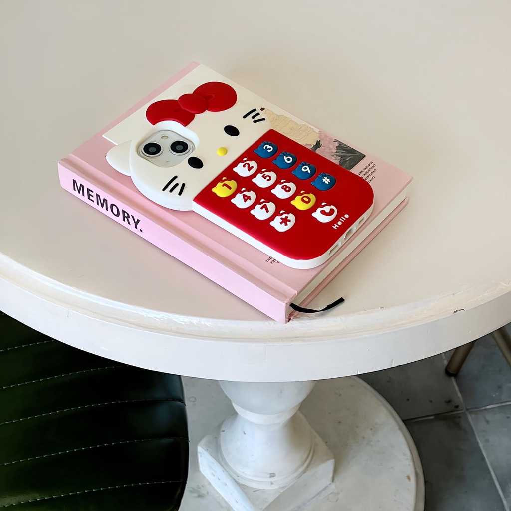 Ốp Điện Thoại TPU Dẻo Họa Tiết Hoạt Hình Hello Kitty 3D Dễ Thương Cho iPhone 12 11 13 14 Pro Max