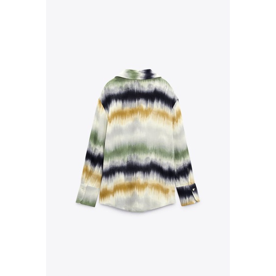 Zara Bộ Áo Sơ Mi Nhuộm Màu Dài Tay Phối Quần Lưng Cao Thời Trang Mùa Hè Năng Động 8372231 8372131