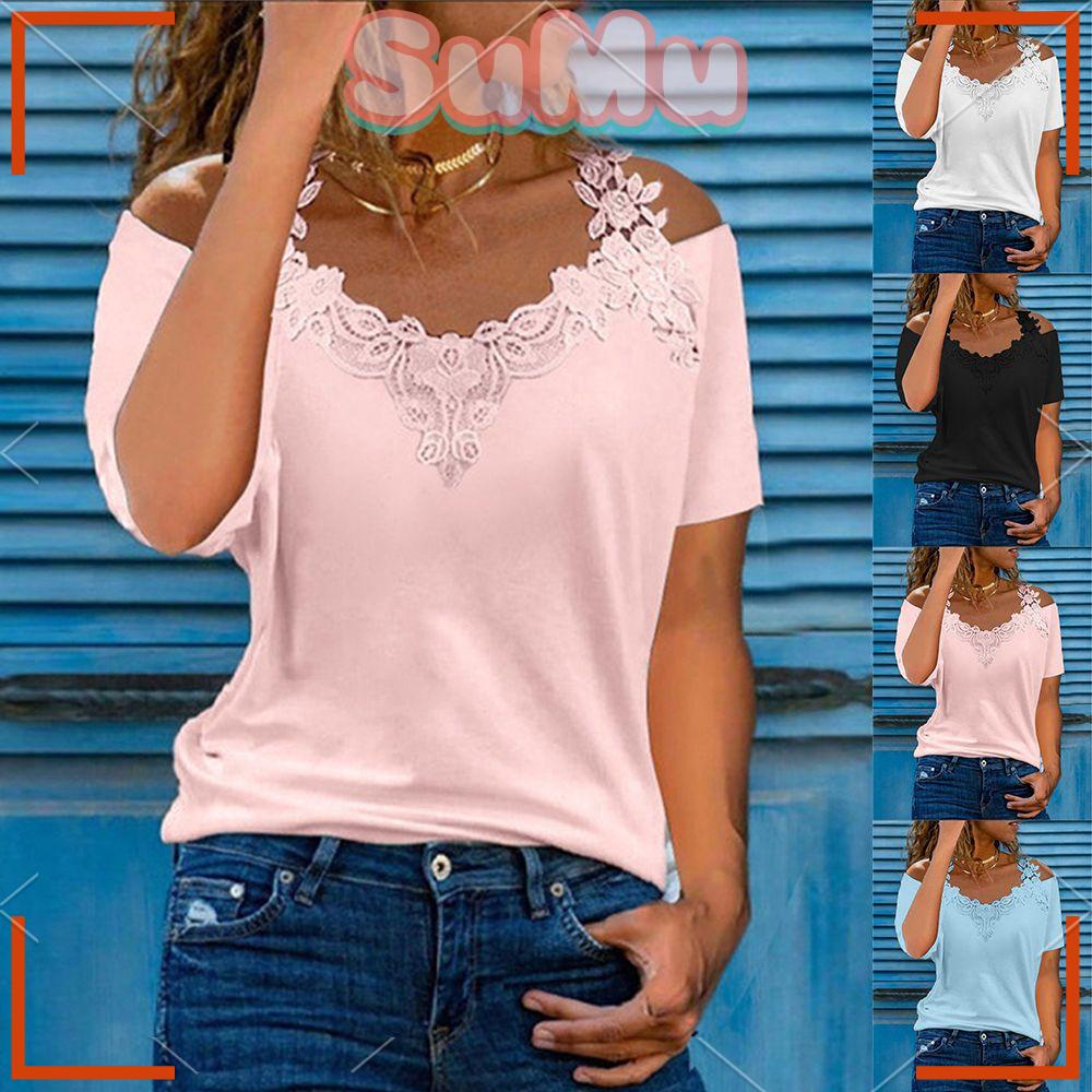 Áo Ren Ngắn Tay Thời Trang Dành Cho Nữ