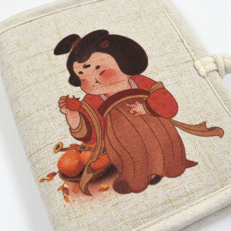 Dễ thương vải ngắn ví nhỏ cô gái gấp vải chủ thẻ sinh viên phong cách mới phiên bản hàn quốc độc đáo đơn giản