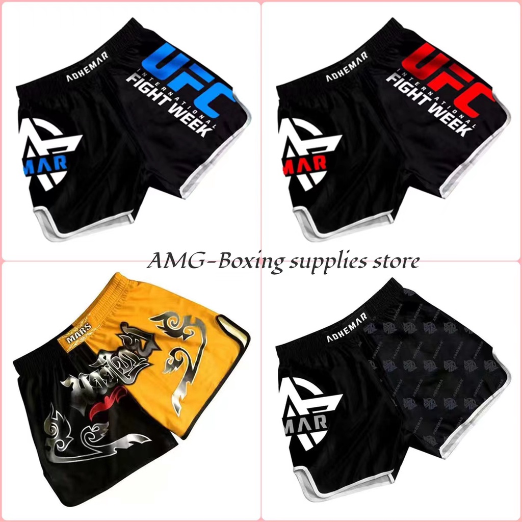 Thời Trang Quần Short Tập Boxing / Muay Thái In Họa Tiết Cá Tính Cho Nam
