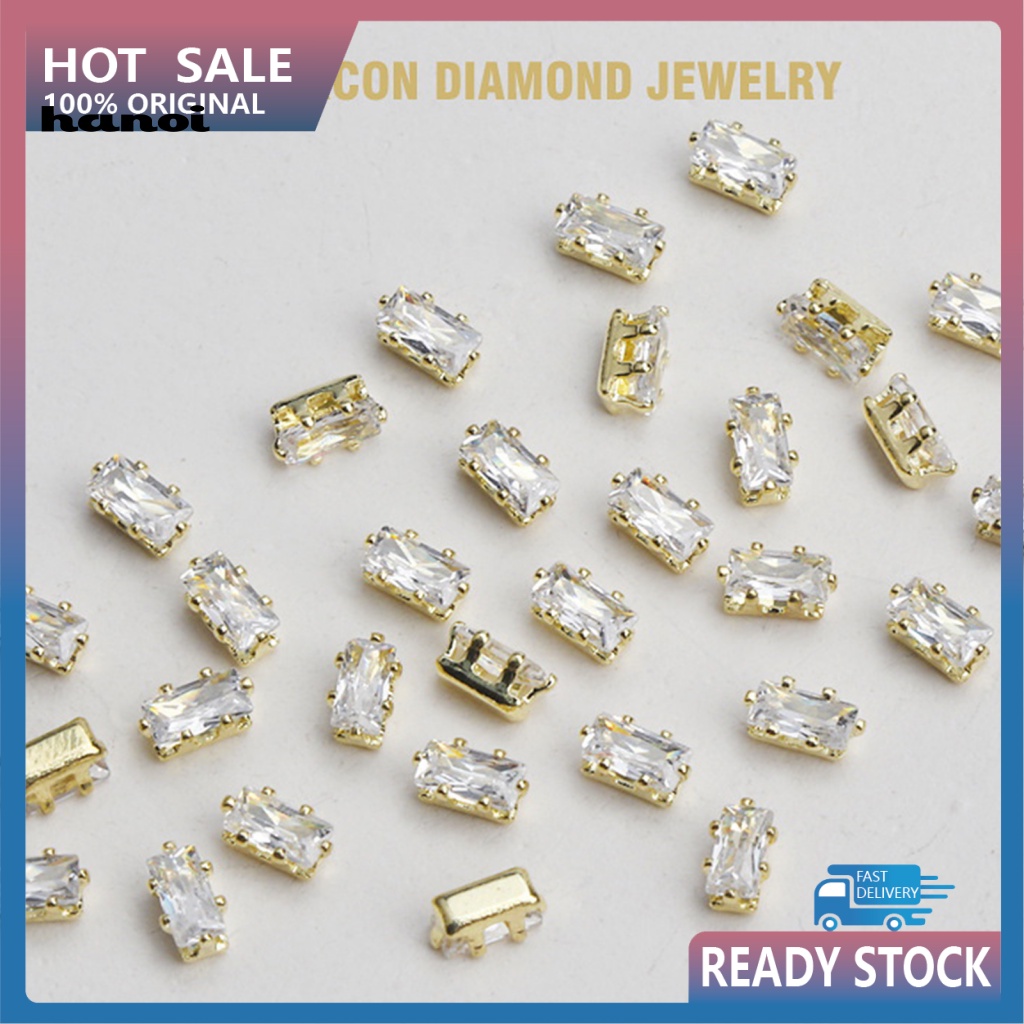 Set 10 Phụ Kiện Trang Trí Móng Tay Chống Trầy Chống Rơi Dễ Dán