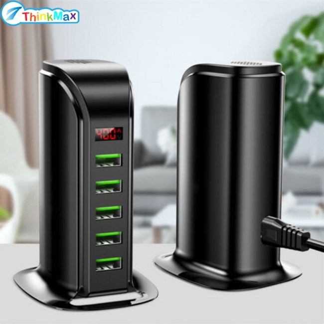 Thinkmax Dock Sạc Đứng Để Bàn 5 Cổng USB Cho Điện Thoại