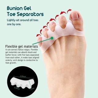 2pcs Silicone Bunion Corrector Toe Protector Straightener Spreader Separator FATE1