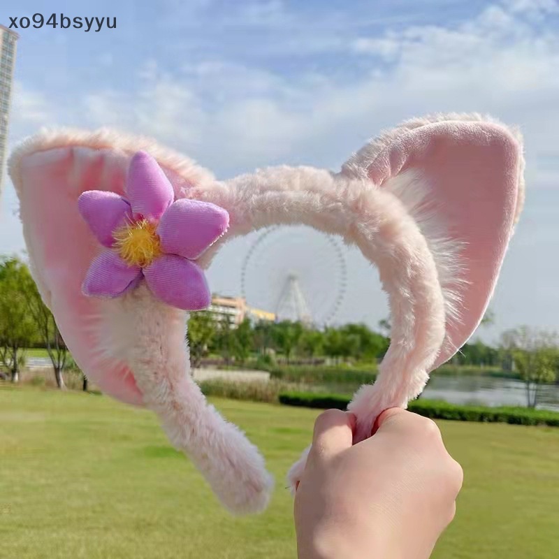 Băng Đô Cài Tóc Xo94Bsyu Kawaii Linabell Fox Stellalou Duffy Thắt Nơ Nhỏ Màu Hồng