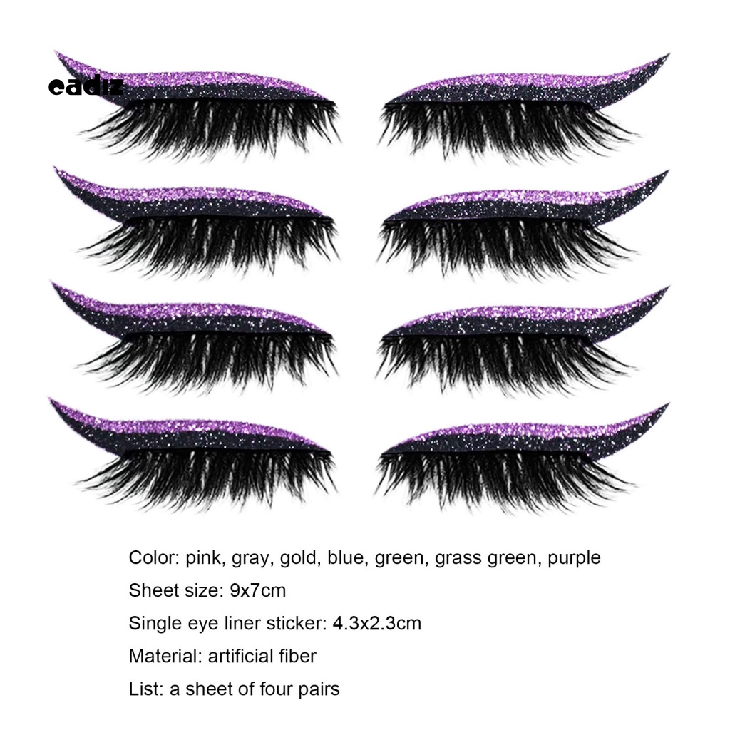 Set 4 Cặp Lông Mi Giả 2 Trong 1 Có Thể Tái Sử Dụng