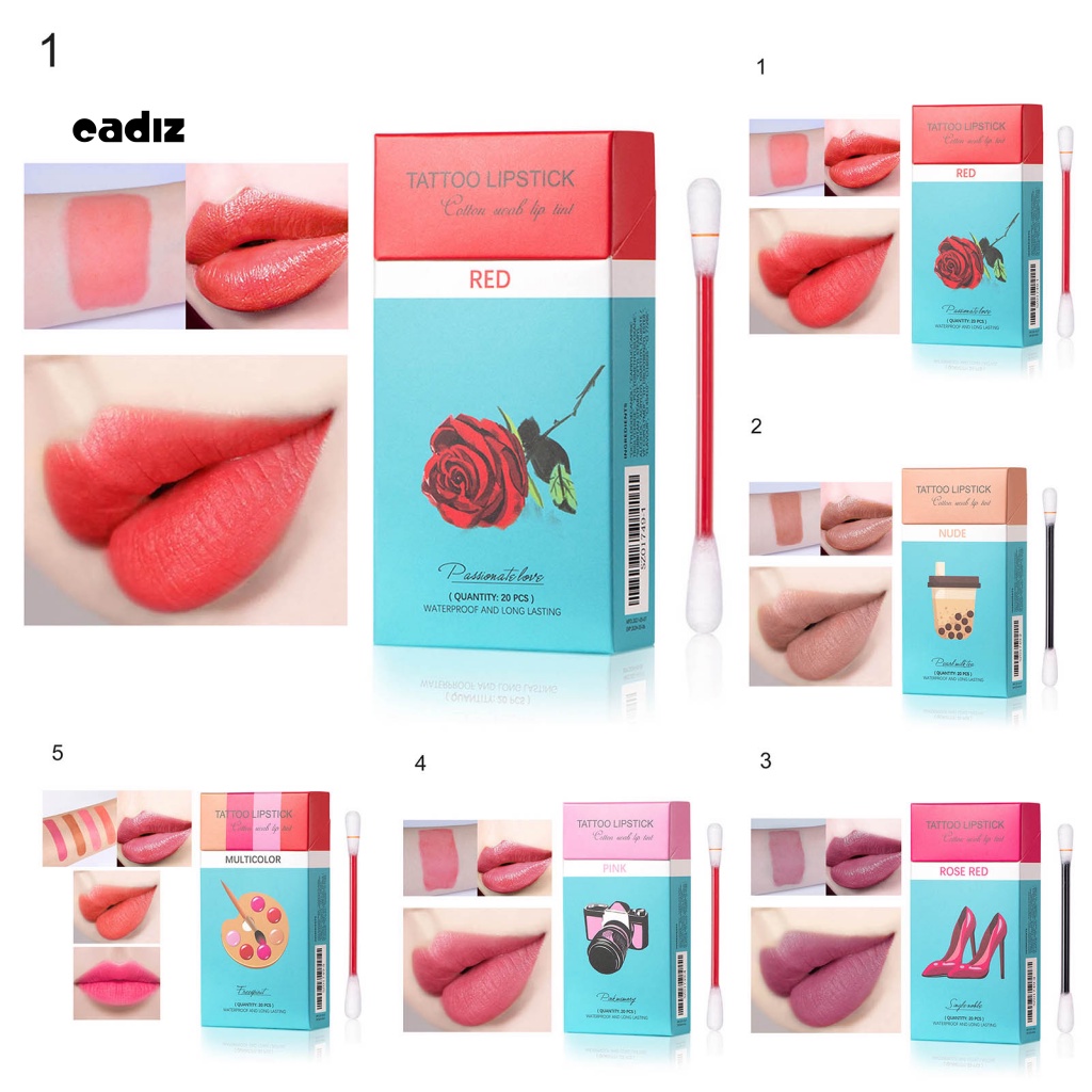 Hộp 20 Tăm Bông Trang Điểm Dưỡng Ẩm Lâu Trôi Tiện Dụng