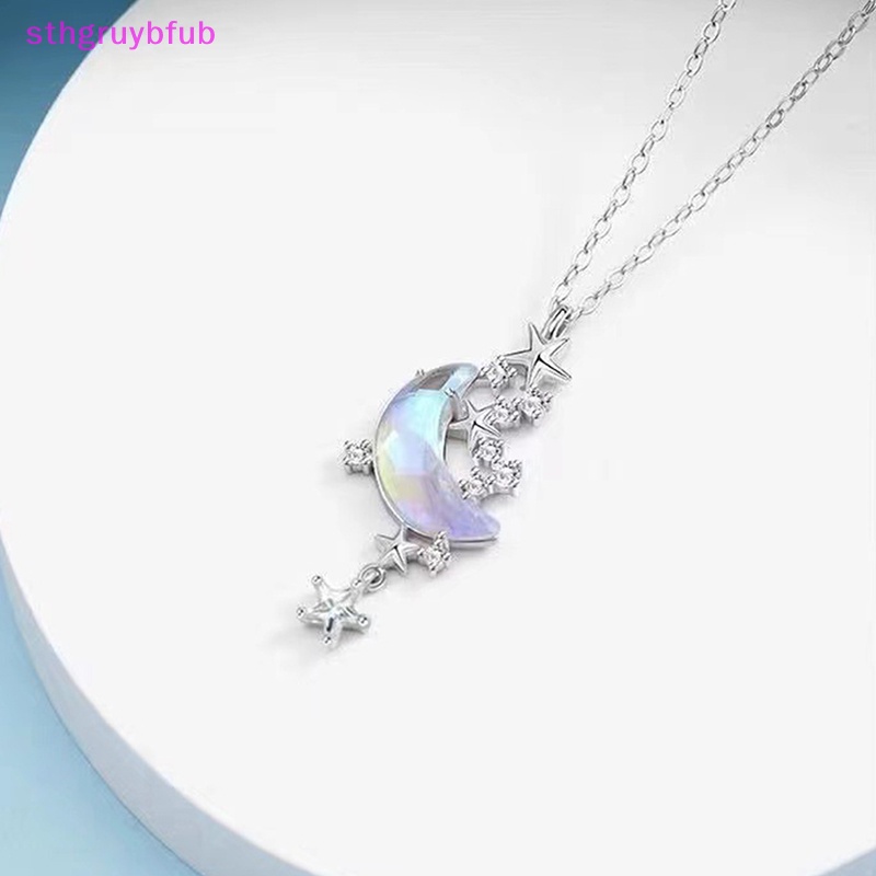 Vòng cổ Thép Titan Đính Đá Mặt Trăng Và Ngôi Sao Lãng Mạn Cho Nữ