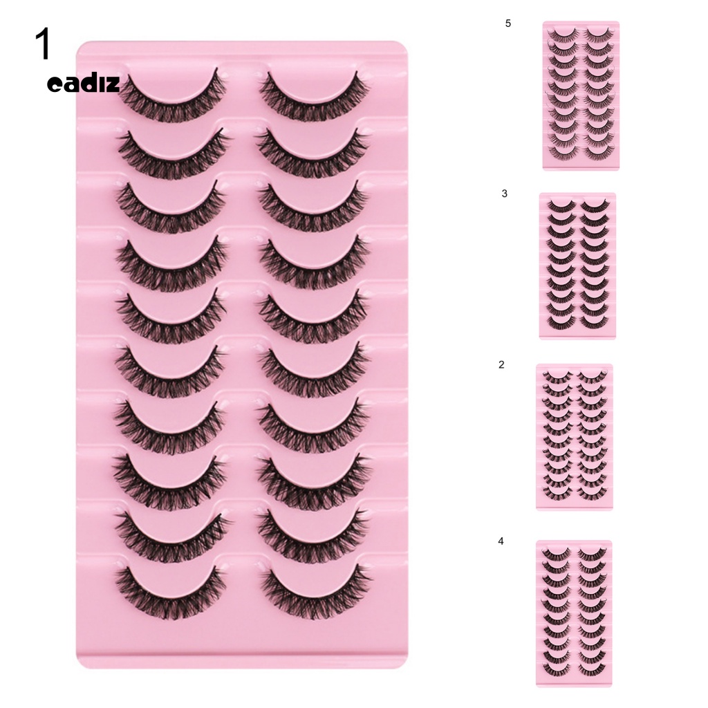 Set 10 Cặp Lông Mi Giả Hình Chữ D Tạo Hiệu Ứng 3D Handmade Dành Cho Nữ