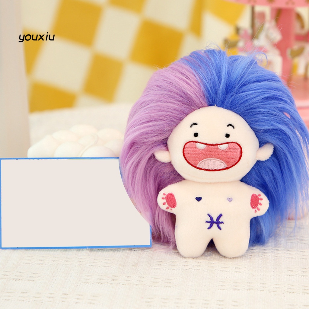Búp Bê Nhồi Bông Cotton 10cm Hình Cung Hoàng Đạo Tóc Chiên Dễ Thương Vui Nhộn Làm Quà Tặng Sinh Nhật