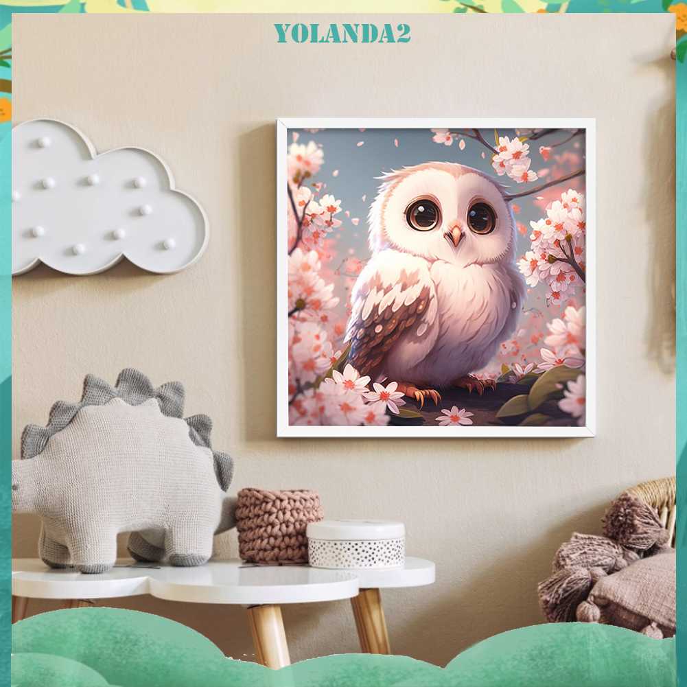 Tranh Đính Đá Kim Cương Toàn Bộ 5D DIY Hình Vẽ Con Cú