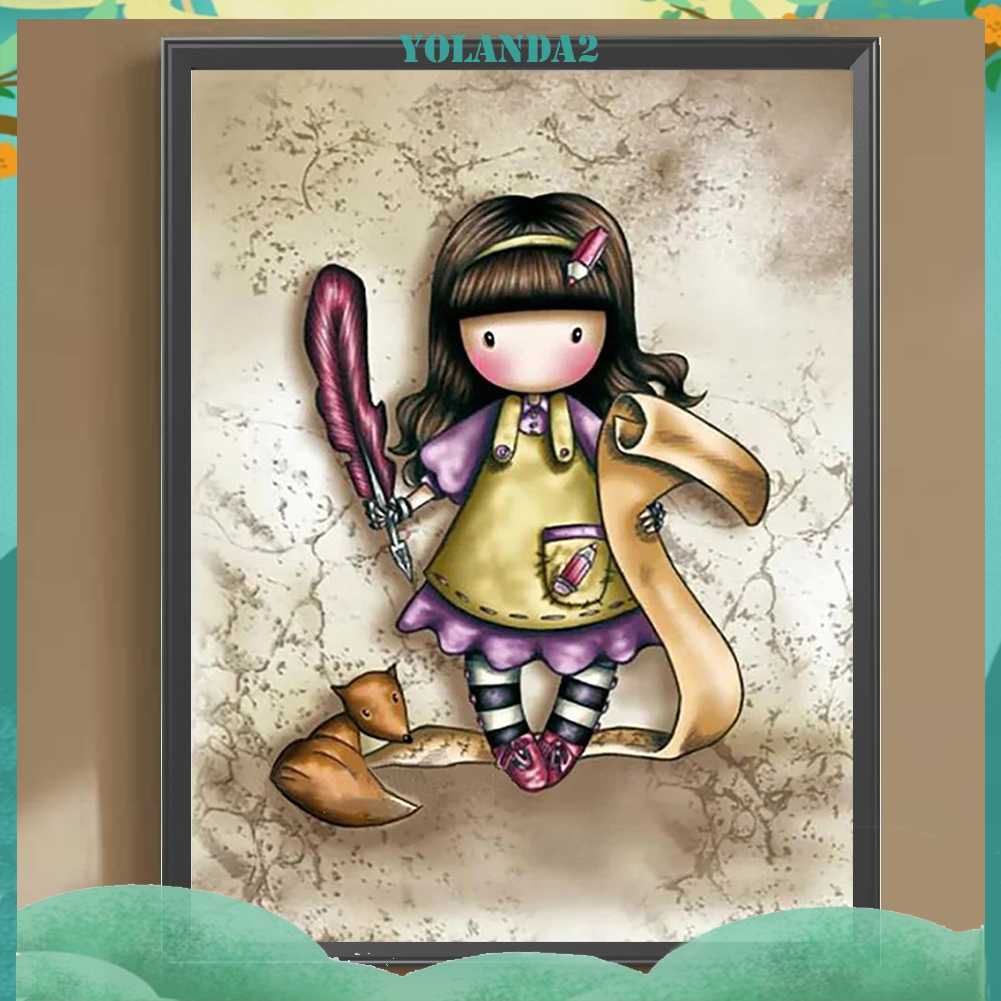 Tranh Đính Đá Kim Cương Toàn Bộ 5D DIY Hình Búp Bê