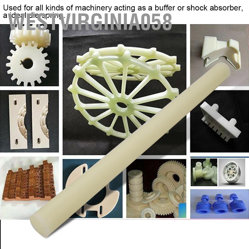 Westvirginia058 Thanh nylon tròn bằng nhựa chất lượng cao trắng Đường kính 20 / 35mm Chiều dài 500mm