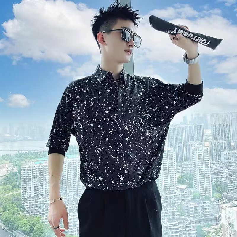 Áo Sơ Mi Tay Lửng Thời Trang Mùa Hè Trẻ Trung Dành Cho Nam