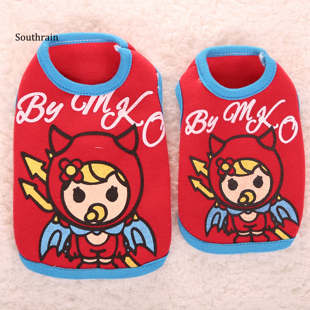 Áo Sweater Cotton Cổ Tròn In Họa Tiết Hoạt Hình Dành Cho Cún Cưng