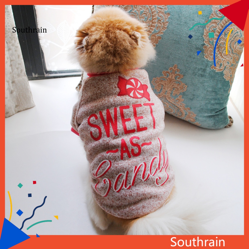 Áo Sweater Mềm Mại In Họa Tiết Chữ Giữ Ấm Mùa Đông Dành Cho Cún Cưng